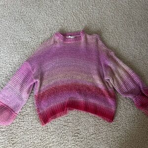 Altar'd State Pink and Purple Gradient Sweater
